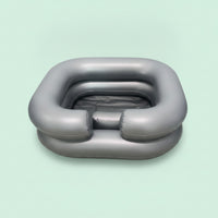 Inflatable Shampoo Basin Rectangular Bedside Shampoo Basin Air Valves Portable Hair Washing Sink