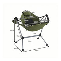 Foldable Rocking Chair with Mesh Seat Breathable Folding Rocking Chair Compact Furniture Easy to Carry for Campers, Anglers, Beach, Fishing, Backyard