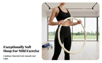 Soft Spring Waist Hoop Elastic clothCovered Hoop Comfortable to Wear Workout Gear Self-Locking Metal Joint