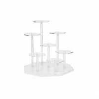 Acrylic Display Stand Space-Saving Stepped Display Stand 3 Tiered Perfume Organizer for Collectors