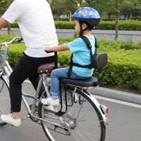 Rear Child Bike Seat Shielded Mesh Rear Mounted Child Seat Thick Padded for Infants