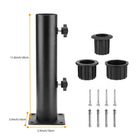 Deck Umbrella Mount Metal Patio Umbrella Base Hardware Adjustable Long-Lasting for Homeowners, Poolside