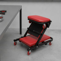 Swivel Creeper with Padded Cushion Slim-Line Rolling Creeper Seat Heavy-Duty Rolling Shop Seat Lightweight for Mechanics