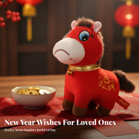 Year of the Equine Stuffed Festive Gift Chinese Astrological Horse Toy Huggable and Cuddly Chinese New Year Cuddly Toy for Kids, Sp Herald Festival