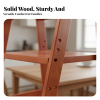 Adjustable Wooden High Chair Design Young Child Growth Chair Easy to Clean Solid Wood Dining Stool for Young Children, Preschoolers, Kitchen, Home