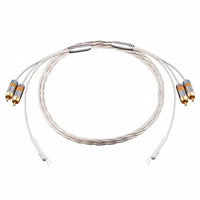 Phono RCA Cable with Ground Wire Twisted Pair Braiding for Vinyl Enthusiasts