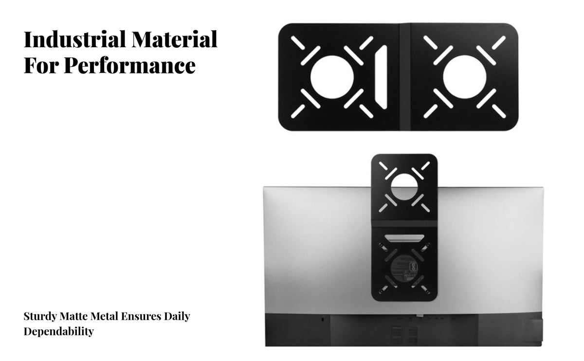 Display Interface Attachment Bracket | Hinged Metal Construction, Matte, display interface Mount Adapter, for Workstation