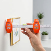 Printed Scale Picture Hanging Level Tool Adjustable Bar Picture Alignment Ruler Rectangular Bubble Level Ruler Precision Marking