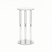 Floral Display Stand Clear Acrylic Flower Stand Wedding Flower Column Transparent Pedestal Modern for Event Decorators, Weddings