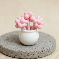 Dollhouse Succulent Tiny Miniature Succulent with Planter Miniature Potted Plants Artificial Ornament Faux for Crafters