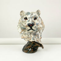 Creature Bust Figurine Carved Abstract Bust Sculpture Hand Finished Tabletop Ornament for Homeowners, Bookshelf