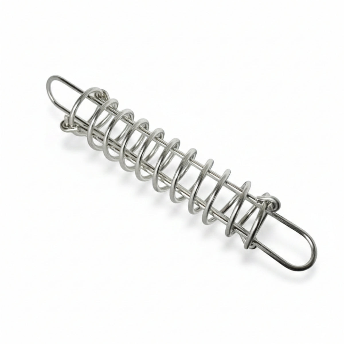 Stainless Steel Coil Spring Absorber Silver Finish Spring Shock Absorber Cylindrical Damping System Damper Looped Ends