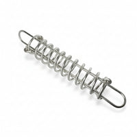 Stainless Steel Coil Spring Absorber Silver Finish Spring Shock Absorber Cylindrical Damping System Damper Looped Ends