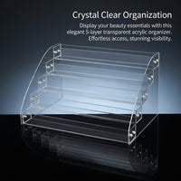 Acrylic Makeup Organizer, Multi Tier Wall Mounted Cosmetic Removable Bathroom Countertop Storage for Beauty Enthusiasts
