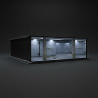 1:64 Scale Parking Garage Highly Detailed Lighted Model Car Scene USB Powered Car Model Display Case for Shelf