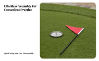 Golf Putting Cup with Flag Stainless Steel Golf Putting Cup Set Training Surface Flagstick for Beginners, Backyard, Office
