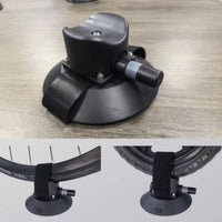 Rear-Wheel Suction Rack Wide Strap Suction-Mounted Bike Holder Cycling Gear Heavy Duty Black Plastic for Upright Mounting