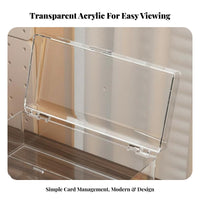 Multicompartment Card Display Case Stable Base Desktop Organizer particle-proofresistant for children