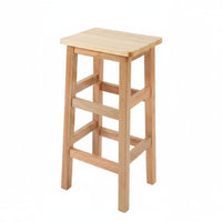 Solid Structure Square Top Counter Seat Stable Construction Bar Chair with Footrest Tall Stool Versatile Design for Restaurant Owners, Homeowners, Adults, Cafe, Kitchen, Dining Room