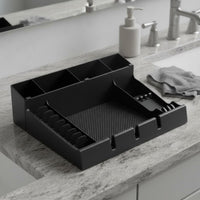 Large Capacity Salon Tool Holder Space Saving Barber Tool Organizer Tray Easy to Use Hair Clipper Storage Station Non-Slip Mat for Barbers, Pet Groomers, Barbershop