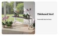 Rolling Plant Stand With Caster Wheels Flower Pot Holder Multi-Tier Design Easy Assembly for Patio