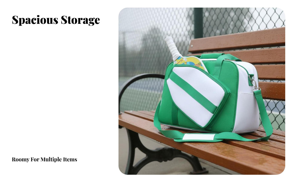 Paddle Racket Bag Waterproof Large Capacity Tennis Tote Water-Resistant Racket Bag Shoe Compartment for Athletes, Travel, Gym