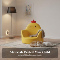 Cartoon Inspired Toddler Reading Chair Non-Slip Feet children's Furniture Easy to Clean kids' Armchair Lightweight and Portable for Toddlers, Preschoolers, Parents, Playroom, Nursery, Bedroom, Living Room