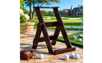 Wood Golf Club Rack Folding Golf Bag Storage Rack