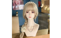 Hairpiece Display Head Braided Hair Look Female Mannequin Head Easy to Decorate Jewelry Display Bust for Salon Owners, Photo Photography