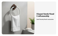 Modern Design Wall-Mounted Towel Loop Space-Saving Loop Hanger with Square Mount Easy to Clean Bathroom Accessory Polished Finish for Hotel Managers, Homeowners, DIY Enthusiasts, Washroom, Restroom, Powder Room, Kitchen