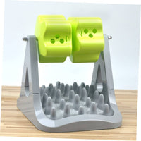 Mental Stimulation Roller Food Dispensing Toy Promotes Healthy Eating Slow Feeder Brain-Teaser Toy Non-Slip Base Interactive Feline and Dog Feeder Easy to Assemble for Dogs, Cats, Indoor