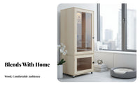 Sturdy Construction Multi-Level Feline Cabinet Spacious Interior Multi-Level Feline Enclosure Easy to Clean Pet Furniture Clear View Doors for Indoors, Indoor, Living Room, Bedroom