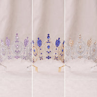 Bridal Crown Baroque Bridal Tiara Ornate Crown with Comb for Pageant Contestants, Artists, Weddings, Stage Performances, Costume Parties