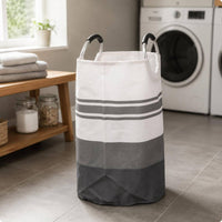 Cylindrical Laundry Basket Circular Handles Foldable Laundry Basket Grip Covers