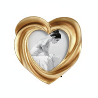 Heart Photo Frame Golden Heart Picture Frame Carved for Desk, Bedside Table
