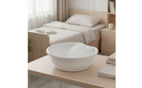 Plastic Wash Basin with Rubbing Board Round Wash Basin with Washboard Shallow Laundry Tub with Washboard Compact for Students, Parents, Bathrooms, Dorm Rooms, Apartments