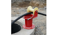 Nylon Wheel Cable Pay-Feed Pulley Metal Body Wire Guide Pulley Tightening Bolt Clamp-on Wire Guide Compact