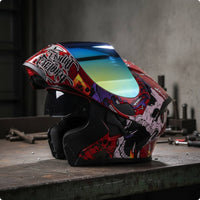 Full-Coverage Helmet with Flip-up Chin | DOT Certified, Aerodynamic, Modular, for Street Riding