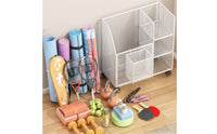 Wheels Rolling Fitness Mat Storage Single-Tier Ventilated Fitness Mat Storage Single-Tier Grid-styleGrid Fitness Gear Multi-Tier