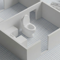 Miniature Toilet Decorative Miniature Lavatory Accessory Compact Commode for Collectors