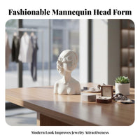 Lightweight Female Mannequin Head Long-Lasting Hat Display Model Professional Grade for Boutique Owners, Photo Shoots