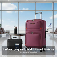 Soft-Sided Suitcase Large Capacity Softside Luggage Waterproof