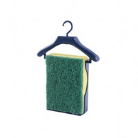 ABS Plastic Draining Sponge Stand Upright Hanger-Shaped Pad Holder Rectangular Frame Scouring Pad Holder Space-Saving for Bathroom