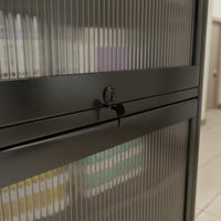Slim Design Narrow Shoe Rack with Doors Reinforced Structure Locking Shoe Cabinet for Hallway, Corridor