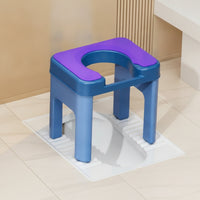 Squat-to-Sit Toilet Stool Ergonomic Toilet Seating Aid Compact for Bathroom