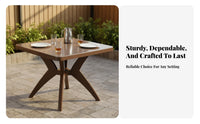 Table and Chair Set Heavy-Duty Food Stall Table and Chairs Easy to Clean Outdoor Dining Set for Families, Adults, Night Markets, Beach, Patios