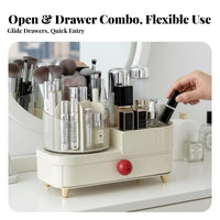 Drawer Design Desktop Cosmetic Case with Drawers Multi-Compartment Countertop Makeup Holder Large Capacity Vanity Storage Space-Saving for Women, Teens, Gift Givers, Dressing Table, wardrobe, Bedroom, Bathroom