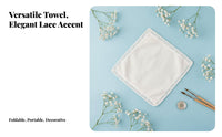White Handkerchief Elegant Design Lace Handkerchief Absorbent White Lace Hankie for Crafters, Artists, Crafting, Weddings, Party Favors