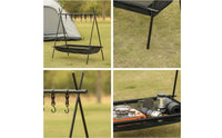 Camping Hanging Rack Aluminum Alloy Outdoor Storage Rack Space-Saving Camping Organizer for Camping, Backpackers, Picnics