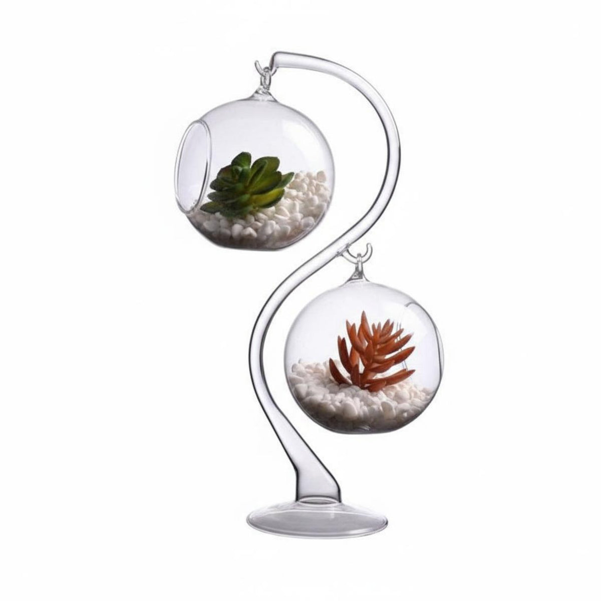 Flat Bottom Micro Landscape Bottle Creative Decor Hanging Glass Terrarium Elegant Design for Home Decorators, Desktop, Living Room, Weddings